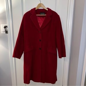 Vintage red wool coat